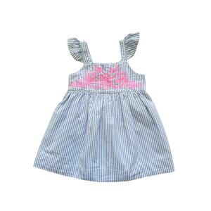 NWT Gap Seersucker Embroidered Dress Size 18-24m